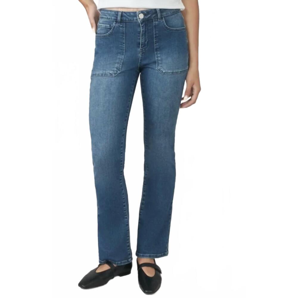 NEW LOLA JEANS billie high rise boot cut jeans in dim sky